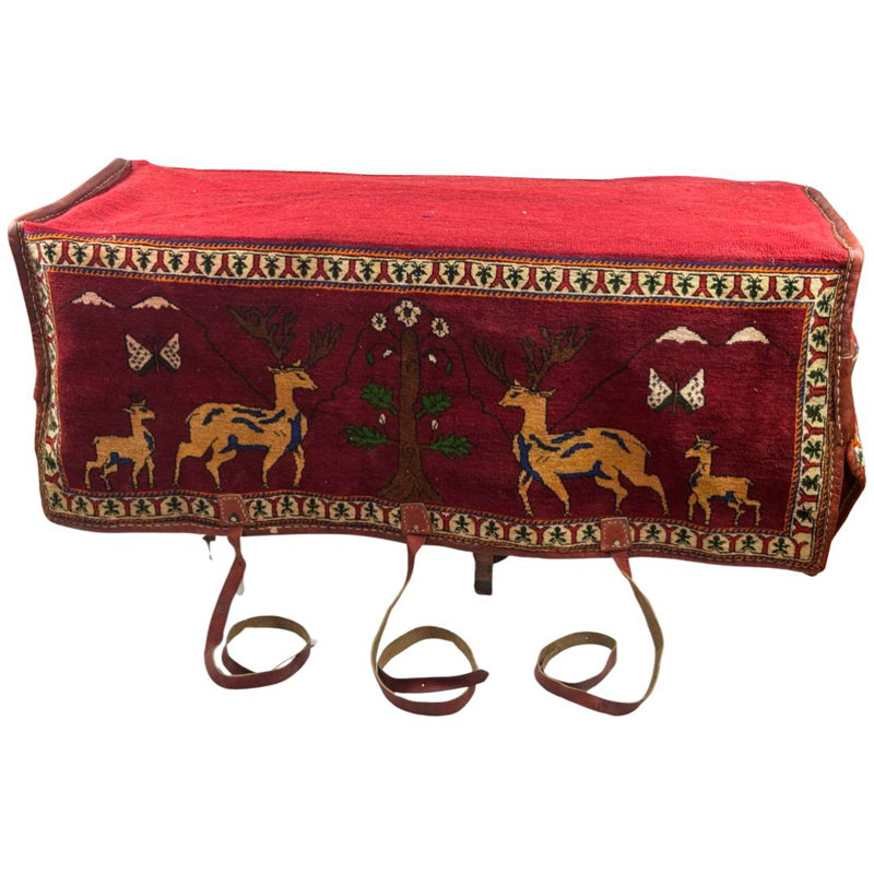 Antique Persian shiraz Mafrash Cargo Bag 1'4''' x 4'