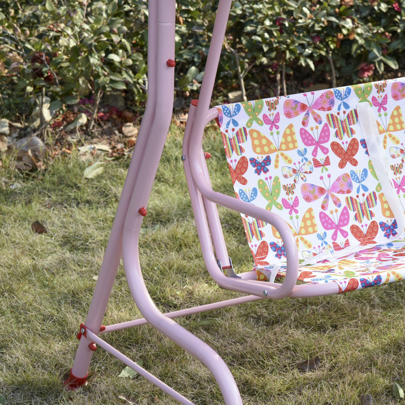 Porch Swing with Canopy, Pink