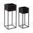 Azuolas 2-Piece Metal Pot Planter Set-536891602