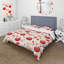 Ensemble de housse de couette à pois rouges et blancs III-688174877