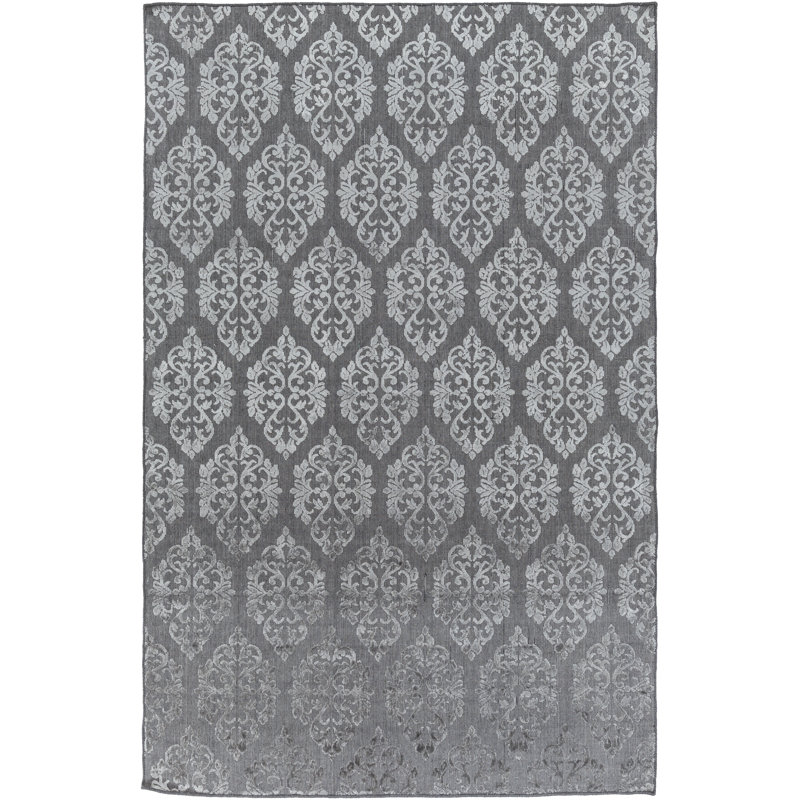 Jamesthomas Damask Indoor Rug, Rectangle 6' x 9'