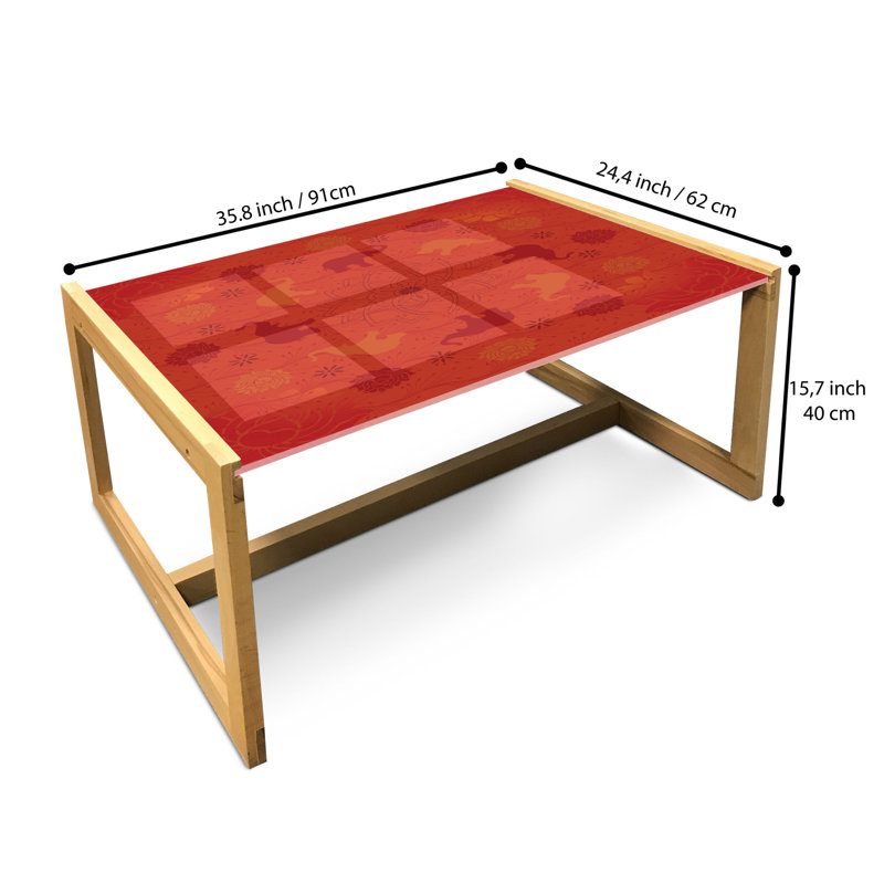 Iree Sled Coffee Table, 40cm H x 91cm W x 62cm D