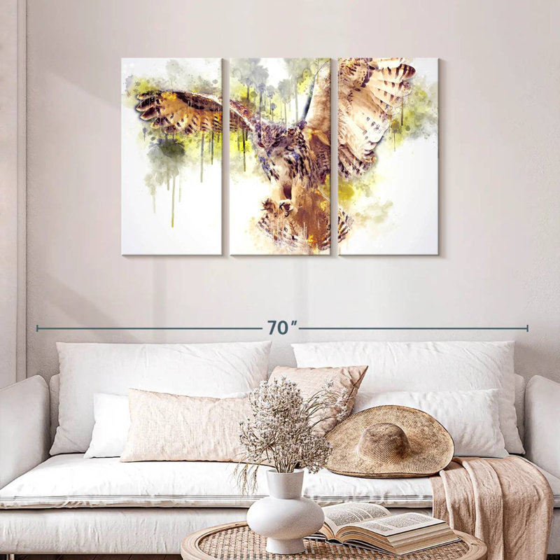 Brampt Owl Flying, 28" H x 45" W