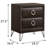 Dark Merlot 2-Drawer Nightstand With Hairpin Legs