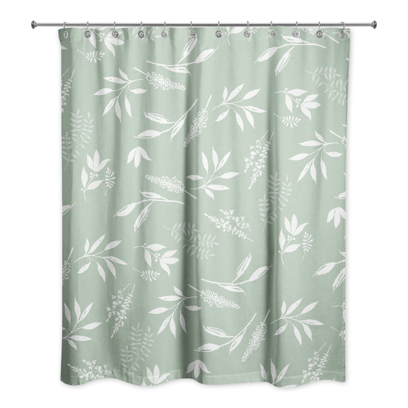 Rideau de douche simple Perine, Vert