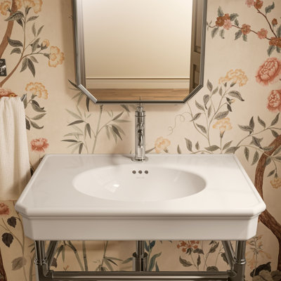 Lavabo de salle de bain rectangulaire sur pied 30 "Claude par Studio McGee