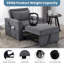 Fauteuil-lit convertible 3-en-1 avec massage et chaleur-662037049