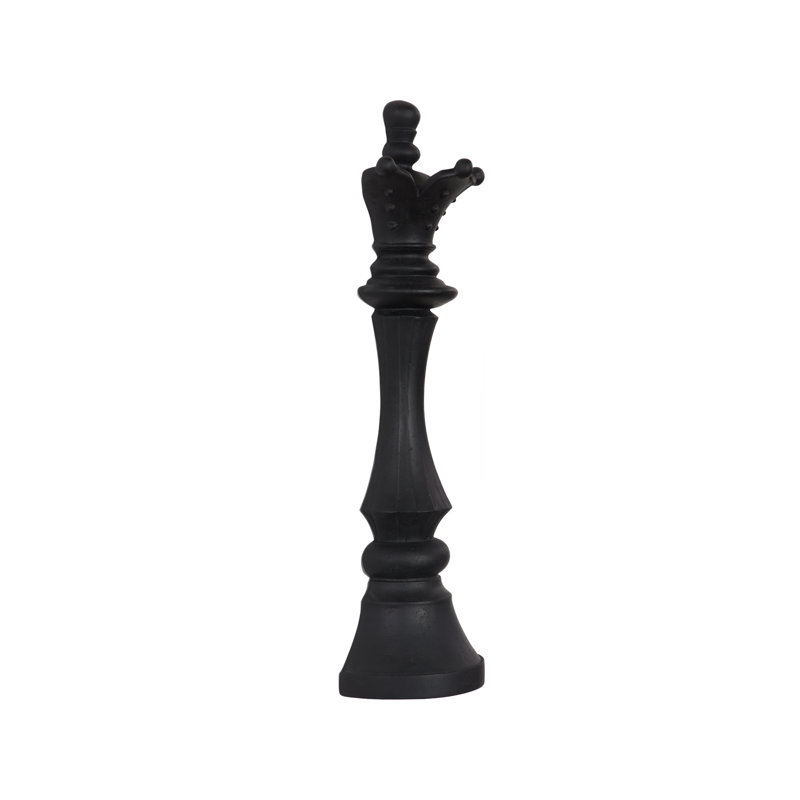 Queen Chess Wall Decor, Cast Stone Black
