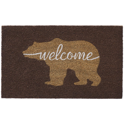 Bear Welome 30 in. x 18 in. Non-Slip Indoor Outdoor Door Mat