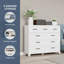 Armoire de rangement en métal blanc à 9 tiroirs avec tiroirs coulissants
