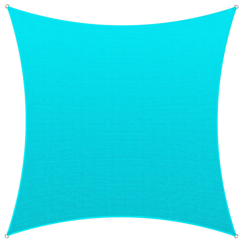 Toile d'ombrage carrée 12', Turquoise