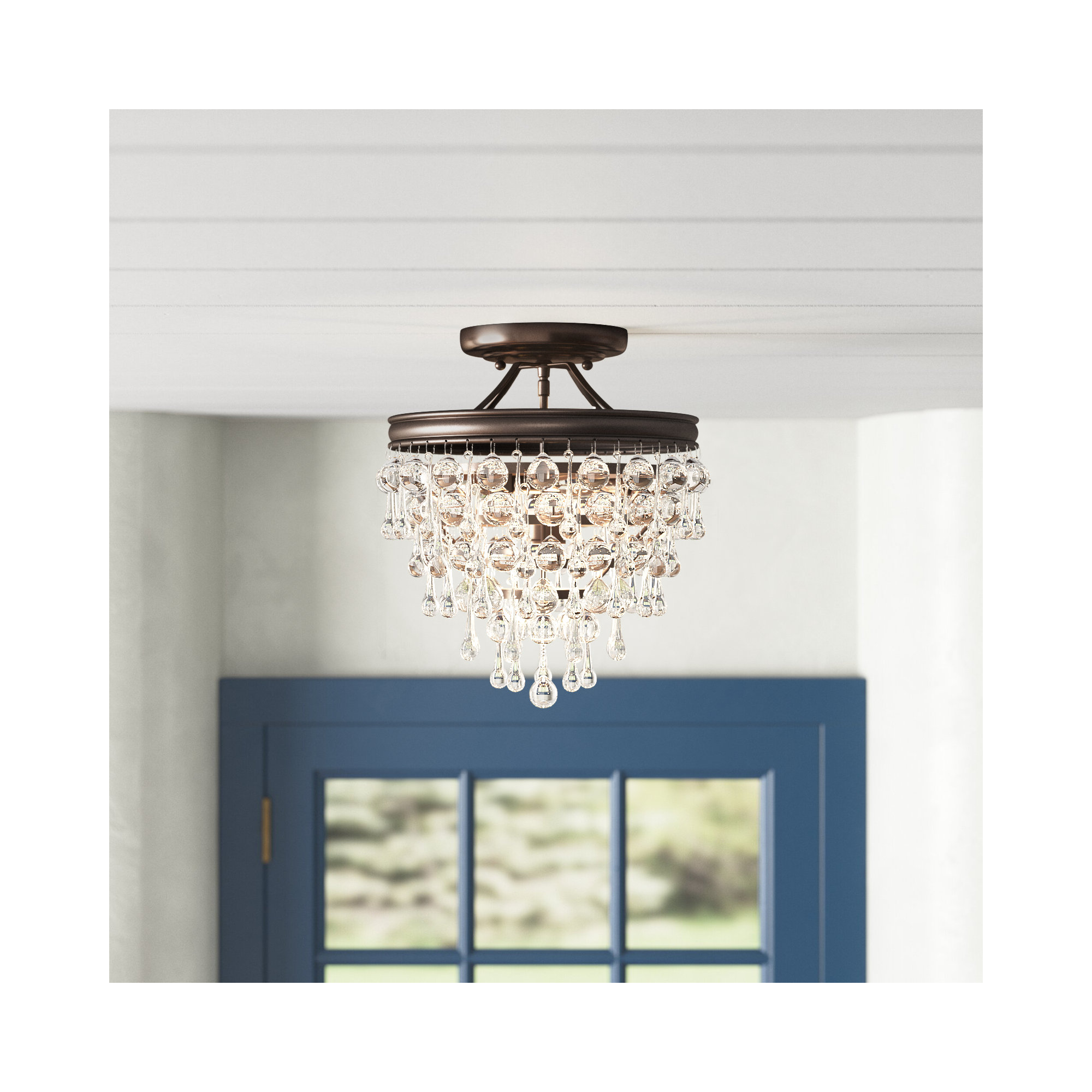 Stoneham 3 Light Semi Flush Mount