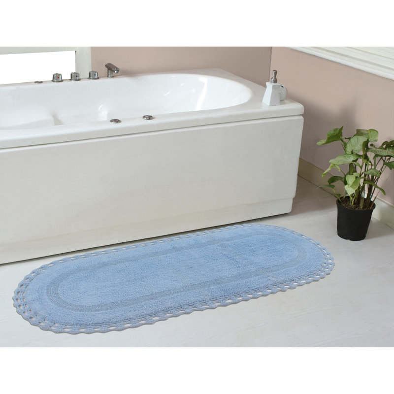 Tapis de bain doux, l 21 po x L 54 po, bleu