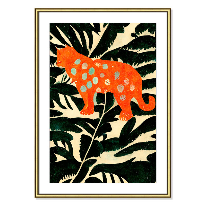«Jungle» par Treechild, L 26,75 po x H 36,75 po, Imprimé mat, Or classique