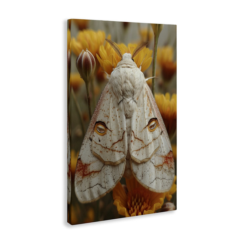 «Delicate Luna Moth», art mural sur toile par Roozbeh Bahramali, H 24 po x l 16 po
