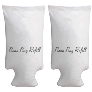 Bean Bag Refill, Foam Filling Bean Refill with EZ-Pour Zipper Spout, Replacement Fill of EPS Beads to Fluff Up Your Bean Bags, Loungers, Pool Floats, Pillows and Crafts, White Small Bean Refill available in Multiple Pack Sizes
