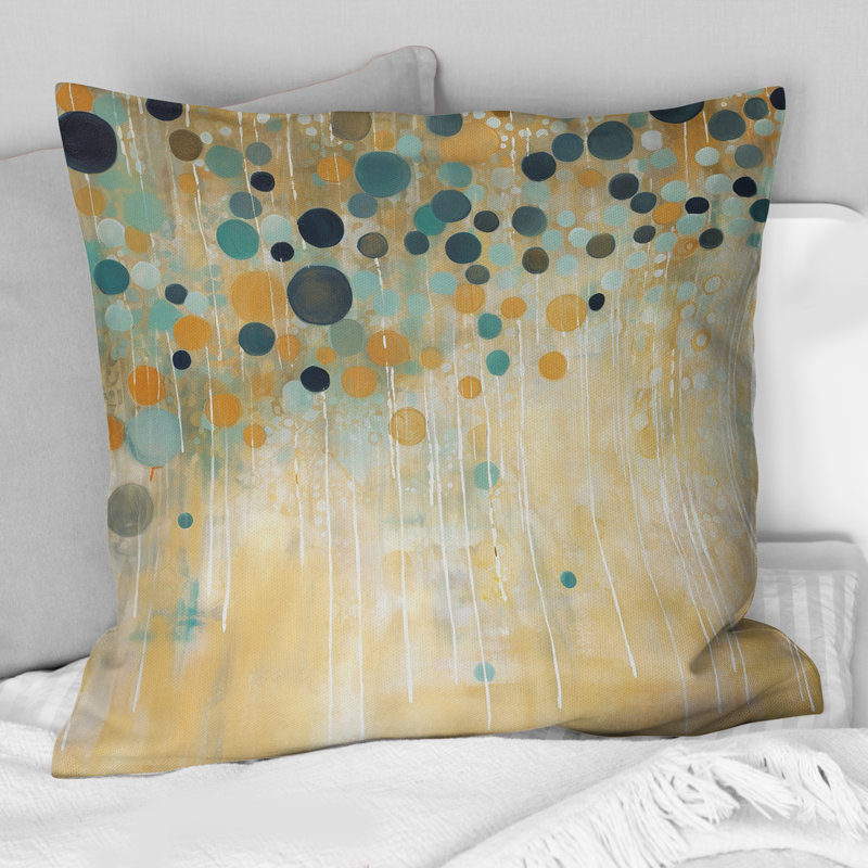 «I'm Take It Under considérer» - Coussin décoratif à imprimé abstrait minimaliste