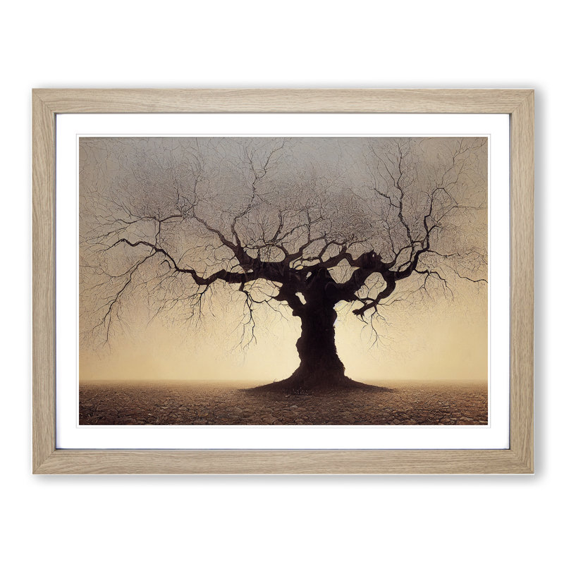 Magical Tree - Framed Print, 25cm H x 34cm W x 2cm D, Oak