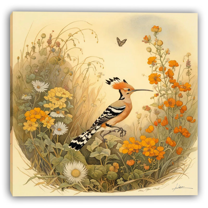 Art sur toile Amber Crest Hoopoe, H 20 po x l 20 po