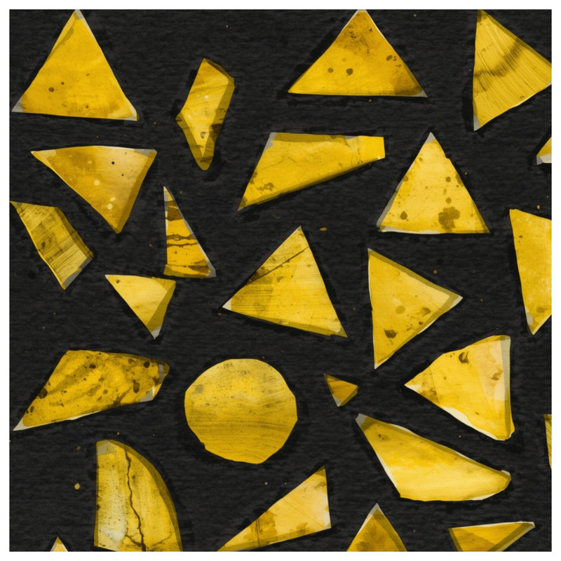 Couvertures à formes géométriques jaunes, L 50 po x H 60 po