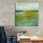 Toile épique Graffiti «Turquoise and Gold 1» par Lesley Birch, 37 po x 37 po-276843014