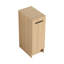 Armoire de rangement autoportante 12 po mince, chêne clair, porte simple, organisateur étroit pour économiser de l'espace, KD, comprend poignées en aluminium noir et brossé