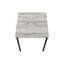 Ensemble de tables basses 3 pièces avec plateau en stratifié gris et structure en métal noir-130192383-130192385