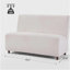 Causeuse en tissu 49 po - Housse en boucle beige 49 po - Coussin éponge haute densité 25D, pieds brun clair, canapé moderne pour le salon