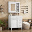 Ensemble de meuble-lavabo autoportant avec lavabo supérieur, meuble-lavabo moderne avec 2 tiroirs et tiroir escamotable