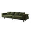 Canapé de salon droit et moderne en tissu chenille-129512868
