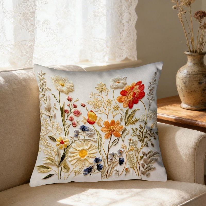 Housse de coussin à motif de tête de canapé