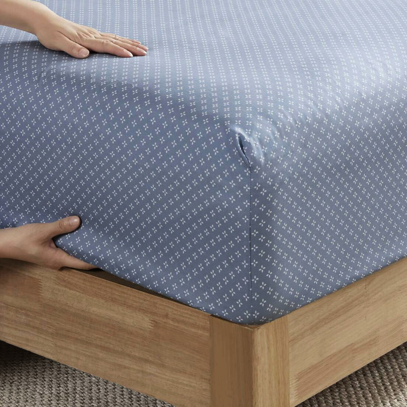 Édredon avec draps - très grand bleu, literie à motif floral aquarelle lavable à la machine, 2 taies décoratives