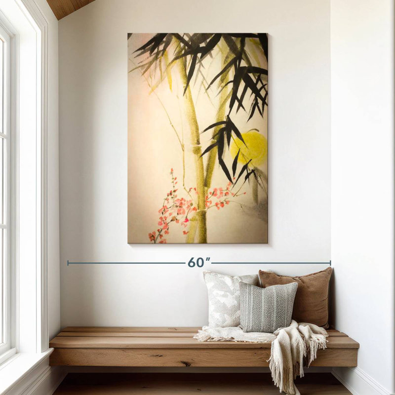 Harnek Bamboo And Plum Blossoms, 48" H x 32" W