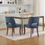Ensemble de 2 chaises de salle à manger en bois, chaise de salle à manger rembourrée en tissu moderne, chaise de ferme pour salle à manger, bleu-2139793992
