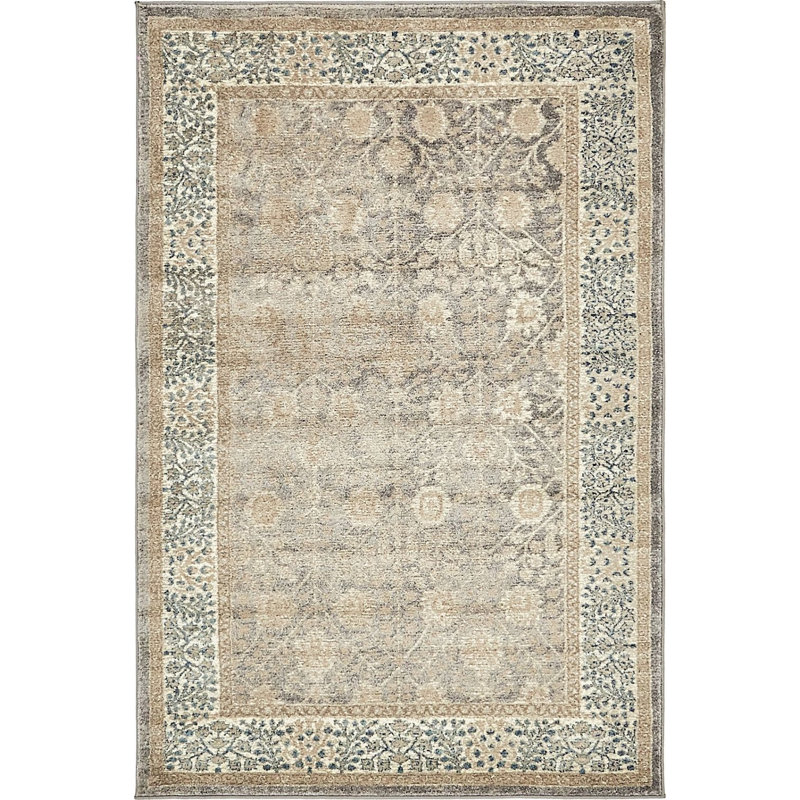 Linz Floral Indoor Rug, Rectangle 3'3" x 5'3"