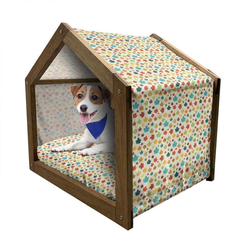 Niche pour chien en bois crème, H 22,44 po x l 23,62 po x P 17,72 po