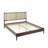 Oliver Solid Wood Platform Bed with Rattan Headboard-360424137-359415752