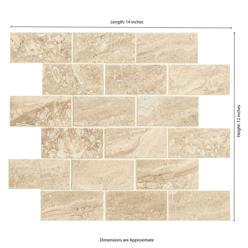 Carreau de mosaïque de plancher et de mur en porcelaine polie 12 po x 12 po Azira, Aurume
