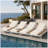 Adjustable 4-Fold Teak Finish Wood Iron Frame Outdoor Chaise Lounge with 4-Inch Beige Cushion 400 LBS Weight Capacity for Patio Poolside Backyard Garden, Teak Finish (Only one lounge chair included)-801746524-801746526
