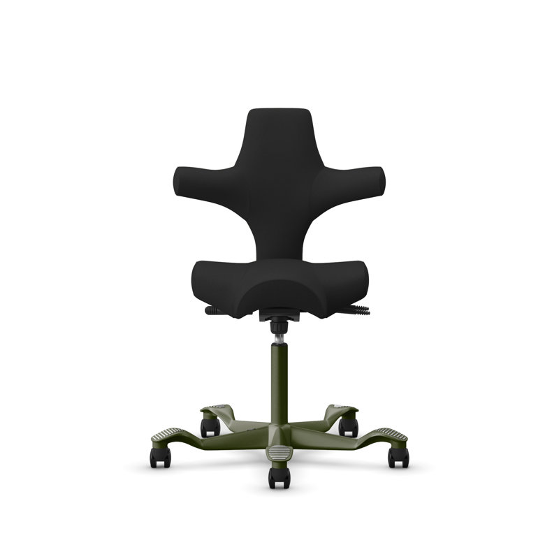 HÅG Capisco Adjustable Sit-To-Stand Height Chair, Green, Black, Sit-to-Stand