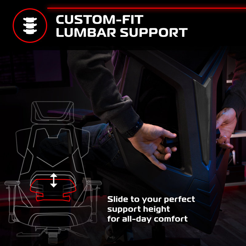 Fauteuil de jeu et de jeu ergonomique avec support lombaire RESPAWN FLExx, gris