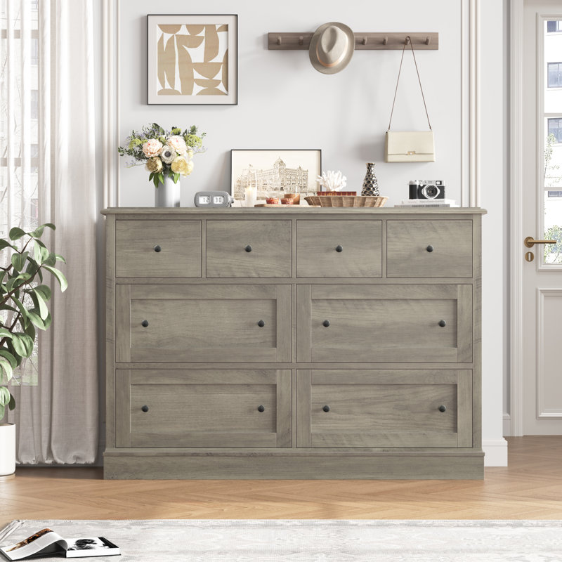 8 - Drawer Dresser, Gray