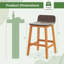 Ensemble de 2 tabourets de bar en bois d'acacia massif à hauteur de bar en rotin-1925406074-1925406075