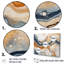 «Blue and Orange Minimalisme Stone Geode», ensemble d'art sur toile Geode Stone-107765416-107765413