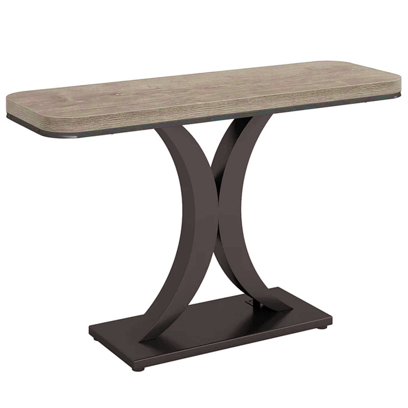 Compact Console Table,Modern Industrial Style Entryway Foyer Table,Sturdy Sofa Table