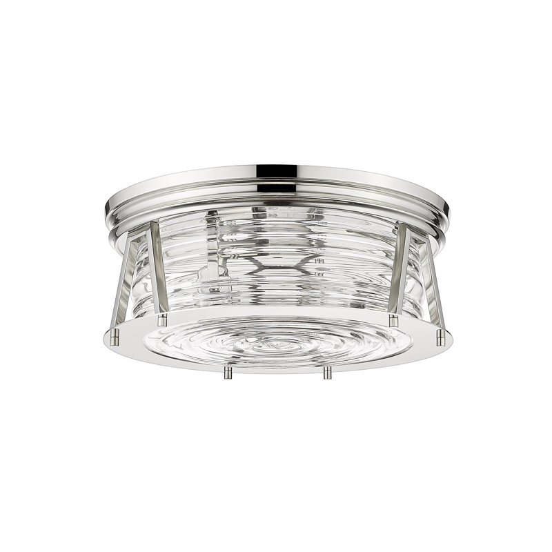 Plafonnier encastré 3 lumières 16 po Smithies, Nickel poli