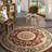 Shiflett Oriental Burgundy/Mustard/Black Area Rug-1832570689