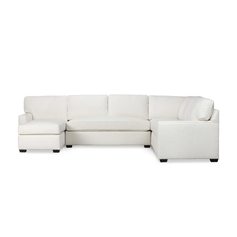 Taylor Upholstered U-Shaped Sectional, Nomad Snow Crypton® Chenille, Right Hand Facing