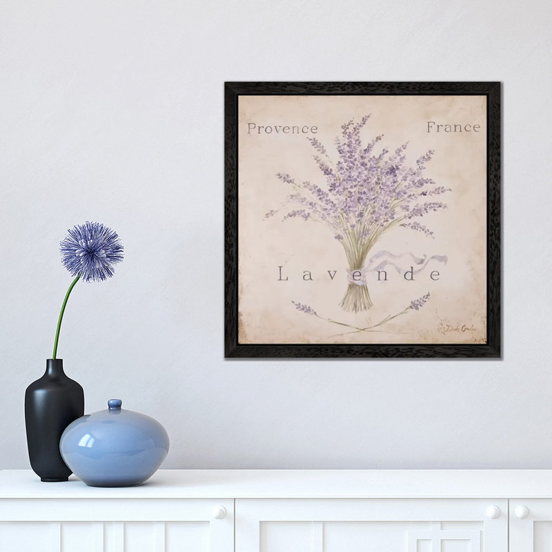 Lavende Panel by Debi Coules - Wrapped Canvas Painting, Black Framed, 66.04 cm H x 66.04 cm W