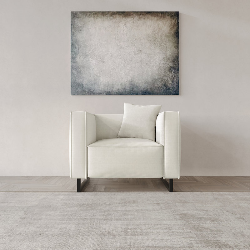Chaise d'appoint rembourrée en lin, Beige